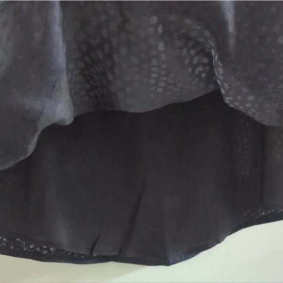 IRO | Women's Navy/Black Animal Print Tiered Ruffled Silk Blend Mini Ski… - Picture 3 of 4